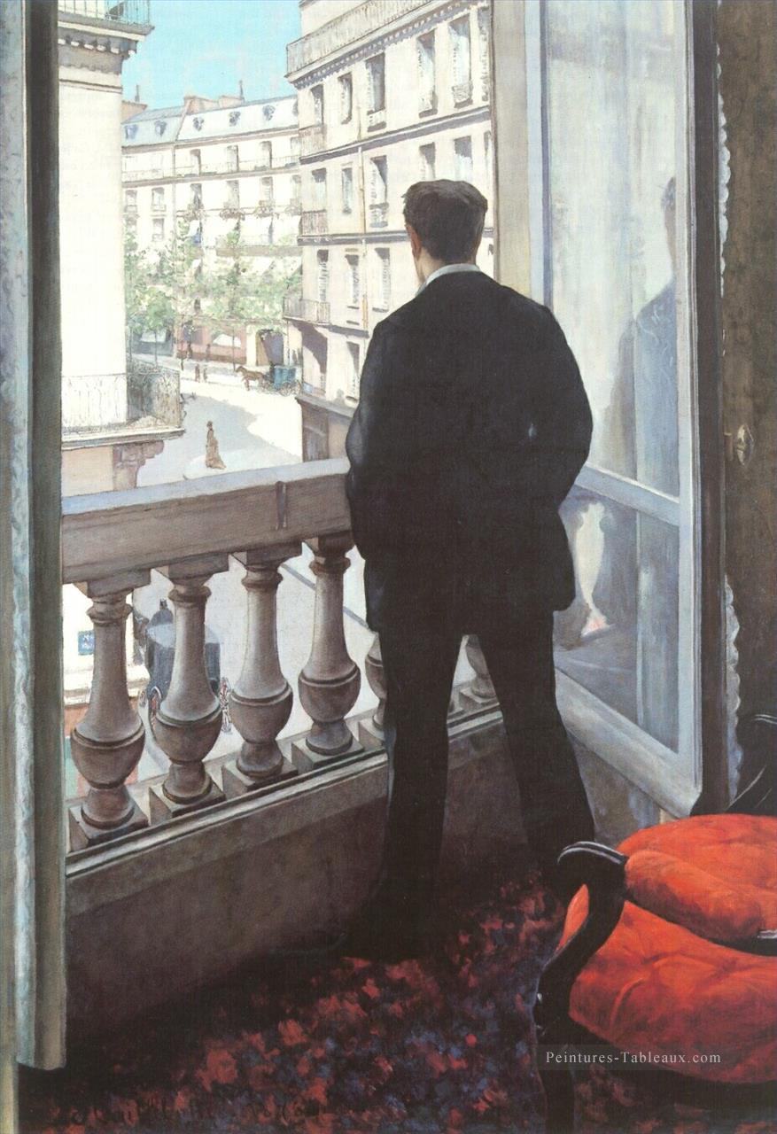 Un jeune homme à sa fenêtre Gustave Caillebotte Peintures à l'huile